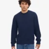 Pull classique en laine mérinos – Bleu marine