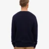 Pull classique en laine mérinos - Bleu marine