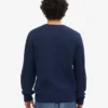 Pull classique en laine mérinos – Bleu marine
