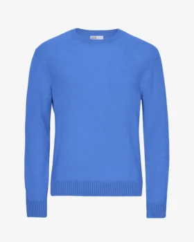 Pull classique en laine mérinos - Bleu Pacifique