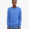 Pull classique en laine mérinos - Bleu Pacifique
