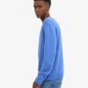 Pull classique en laine mérinos - Bleu Pacifique