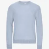 Pull classique en laine mérinos - Bleu polaire