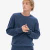 Pull classique en laine mérinos - Bleu pétrole