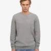 Pull classique en laine mérinos - Gris chiné
