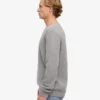 Pull classique en laine mérinos - Gris chiné
