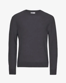 Pull classique en laine mérinos - Gris lave
