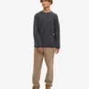 Pull classique en laine mérinos - Gris lave