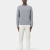 Pull classique en laine mérinos - Jaune brûlé
