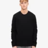 Pull classique en laine mérinos - Noir intense