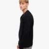 Pull classique en laine mérinos - Noir intense
