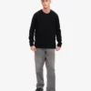 Pull classique en laine mérinos - Noir intense