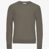 Pull classique en laine mérinos - Olive poussiéreux