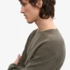 Pull classique en laine mérinos - Olive poussiéreux
