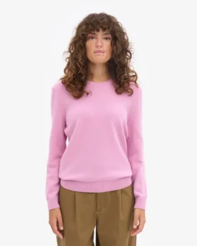 Pull classique en laine mérinos pour femme – Fleur de cerisier
