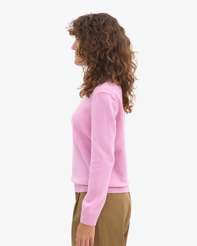 Pull classique en laine mérinos pour femme - Fleur de cerisier