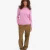 Pull classique en laine mérinos pour femme - Fleur de cerisier