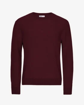 Pull classique en laine mérinos - Rouge sang de bœuf