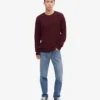 Pull classique en laine mérinos - Rouge sang de bœuf