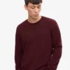 Pull classique en laine mérinos - Rouge sang de bœuf