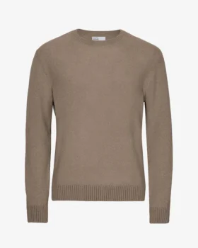 Pull classique en laine mérinos - Taupe chaud