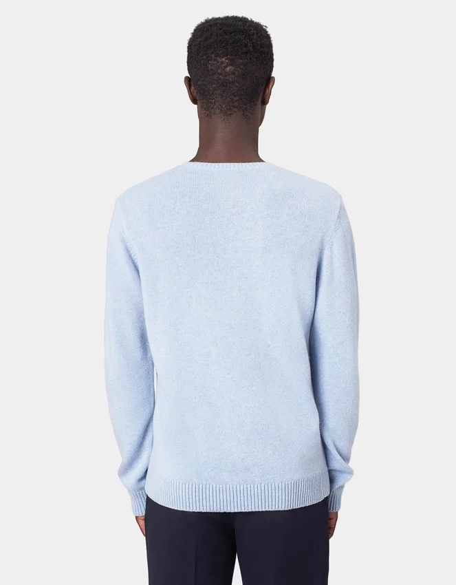 Pull classique en laine mérinos - Taupe chaud
