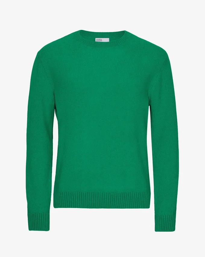 Pull classique en laine mérinos - Vert Kelly