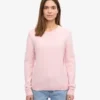 Pull à col rond classique en laine mérinos pour femme - Bleu marine