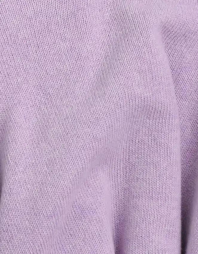 Pull à col rond en laine mérinos légère - Lavande douce