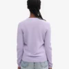 Pull à col rond en laine mérinos légère pour femme - Lavande douce