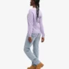 Pull à col rond en laine mérinos légère pour femme - Lavande douce