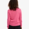 Pull à col rond en laine mérinos légère pour femme - Rose bubble-gum