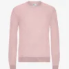 Pull à col rond en laine mérinos légère - Rose délavé