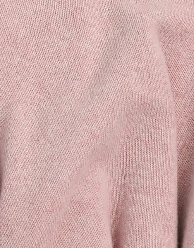 Pull à col rond en laine mérinos légère - Rose délavé