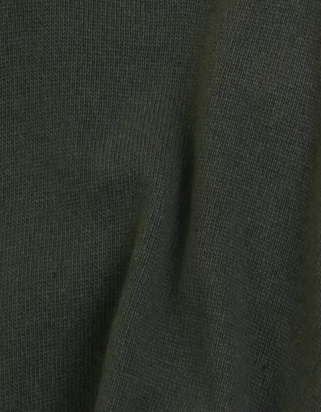 Pull à col rond en laine mérinos légère - Vert émeraude