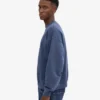 Pull à col rond oversize en coton bio - Bleu Neptune