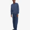 Pull à col rond oversize en coton bio - Bleu Neptune