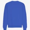 Pull à col rond oversize en coton bio - Bleu saphir