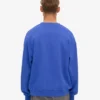 Pull à col rond oversize en coton bio - Bleu saphir