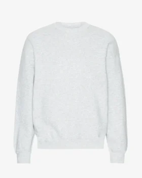 Pull à col rond oversize en coton bio - Snow Melange