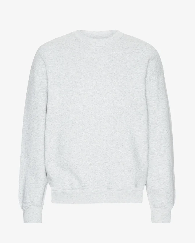 Pull à col rond oversize en coton bio - Snow Melange