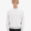 Pull à col rond oversize en coton bio - Snow Melange