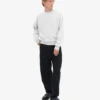 Pull à col rond oversize en coton bio - Snow Melange