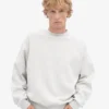 Pull à col rond oversize en coton bio - Snow Melange