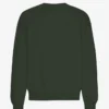 Pull à col rond oversize en coton bio - Vert chasseur