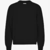 Pull à col rond oversize en laine mérinos - Noir intense