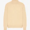 Pull à col roulé en laine mérinos - Jaune pâle
