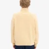 Pull à col roulé en laine mérinos - Jaune pâle