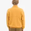 Pull col zippé 1/4 en coton bio - Jaune brûlé