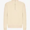 Pull col zippé bio - Blanc ivoire